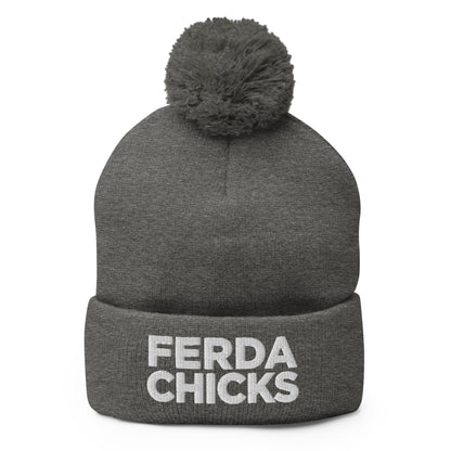 Pom-Pom Beanie | FerDa Chicks | Badge Logo