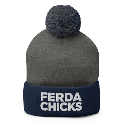 Pom-Pom Beanie | FerDa Chicks | Badge Logo