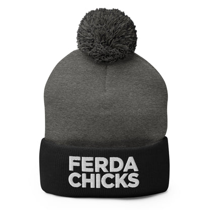 Pom-Pom Beanie | FerDa Chicks | Badge Logo