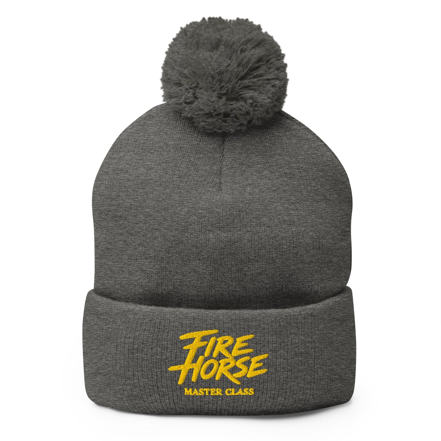 Pom-Pom Beanie | Fire Horse Masters | Script Logo