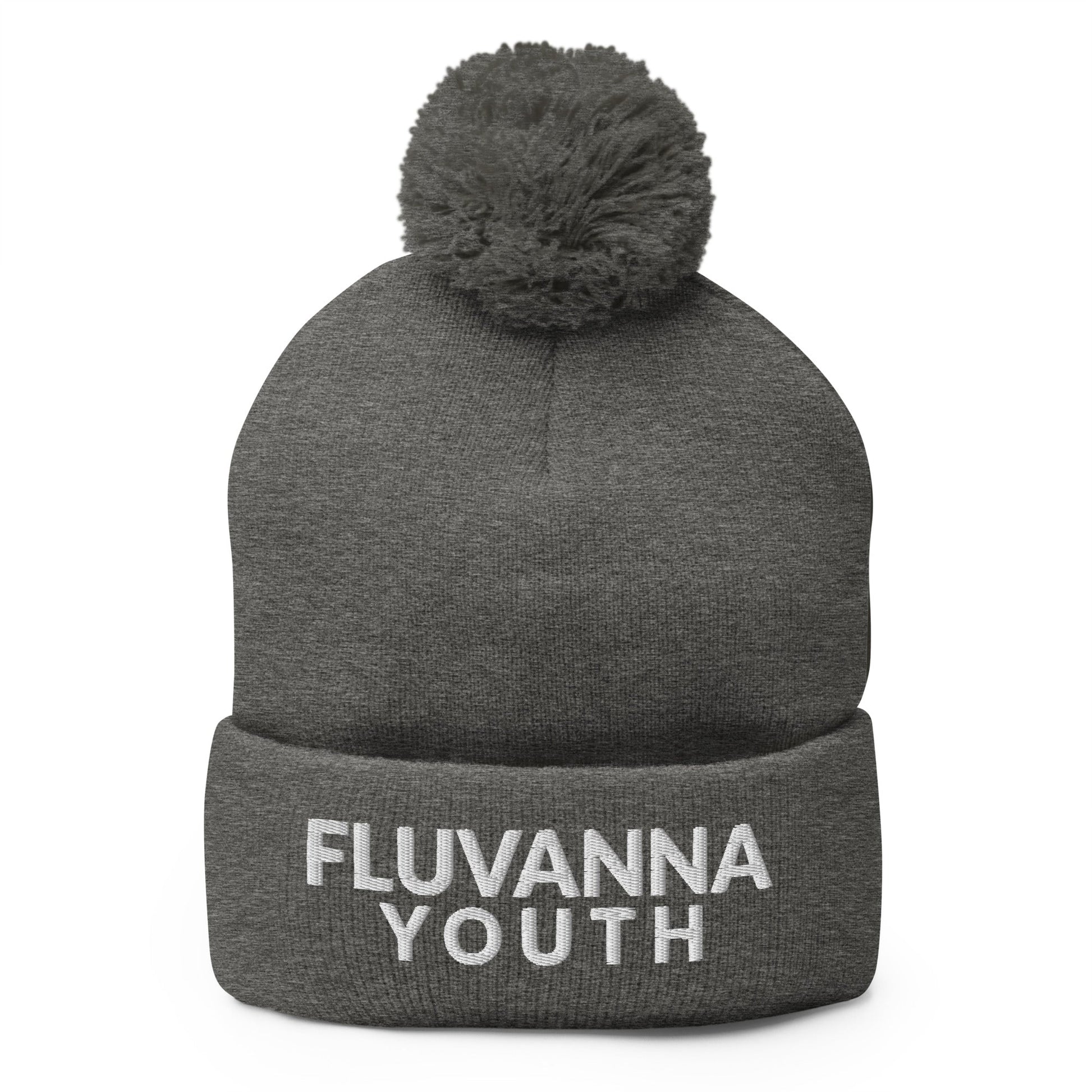 Pom-Pom Beanie | Fluvanna Youth Football and Cheer | Script Logo