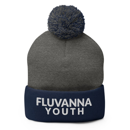 Pom-Pom Beanie | Fluvanna Youth Football and Cheer | Script Logo