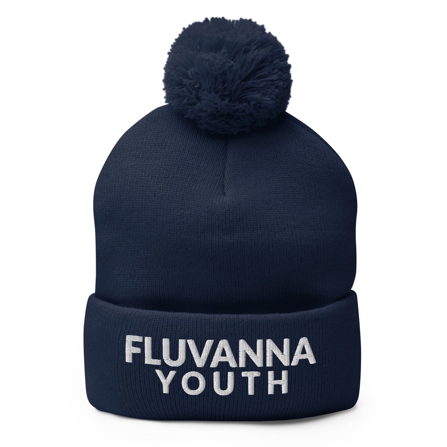 Pom-Pom Beanie | Fluvanna Youth Football and Cheer | Script Logo