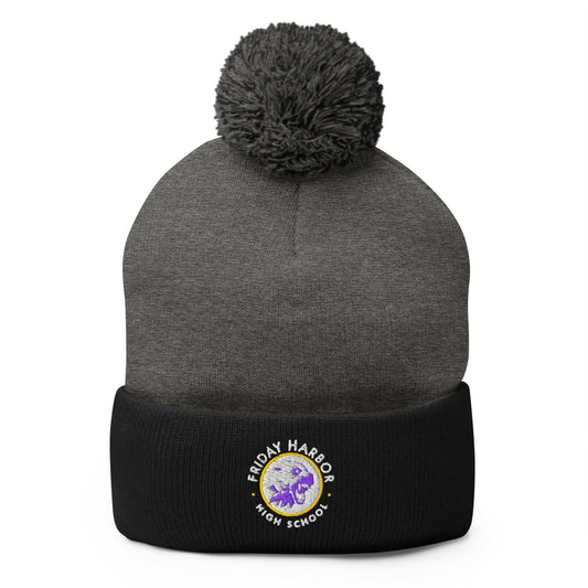 Pom - Pom Beanie | Friday Harbor Girls Basketball | Alt Logo