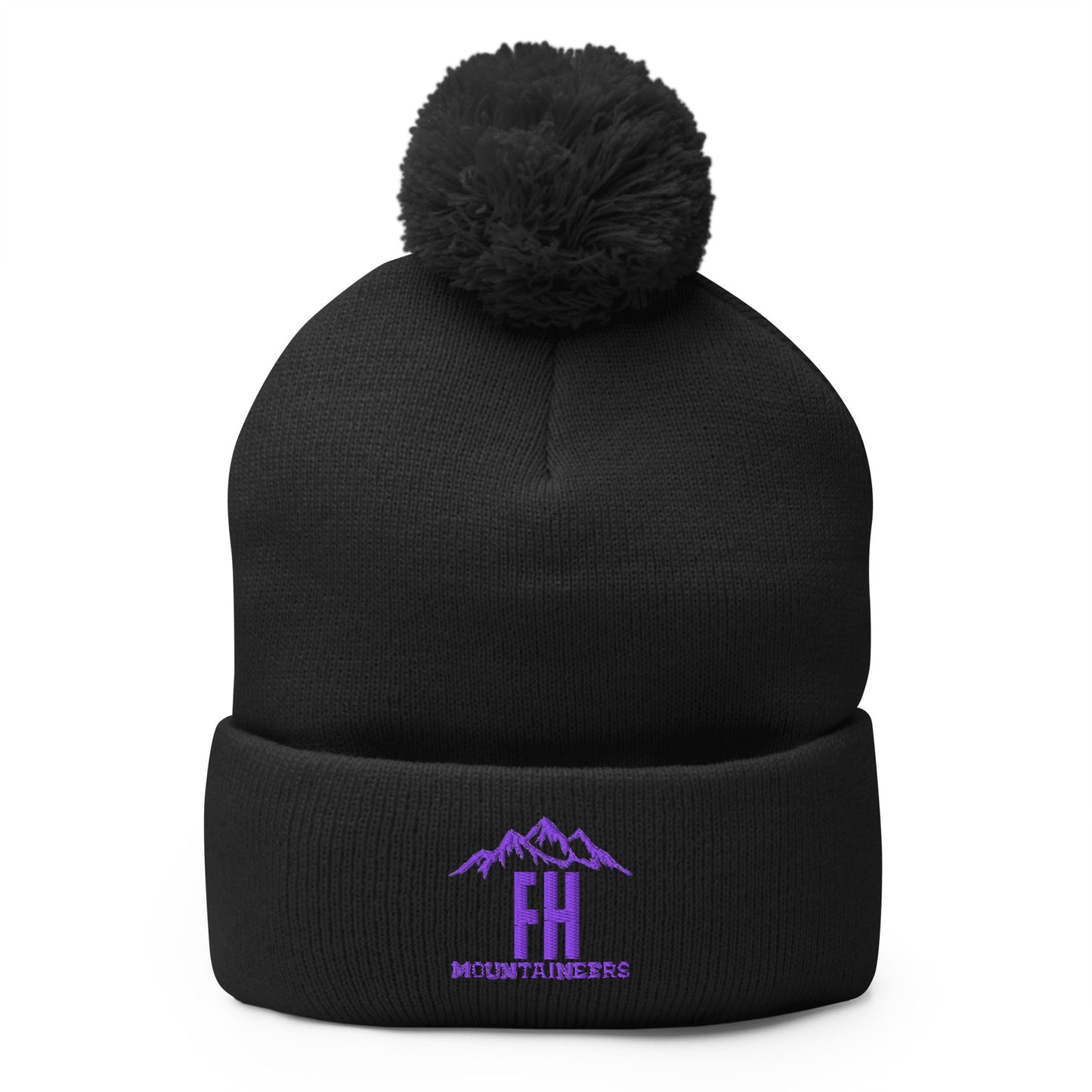 Pom - Pom Beanie | Friday Harbor High School Mountaineers Club | Mountaineers Logo