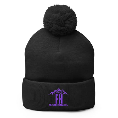 Pom - Pom Beanie | Friday Harbor High School Mountaineers Club | Mountaineers Logo