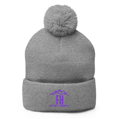 Pom - Pom Beanie | Friday Harbor High School Mountaineers Club | Mountaineers Logo
