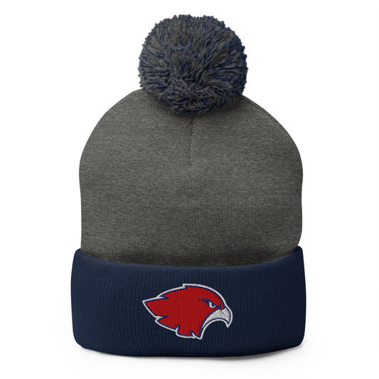 Pom - Pom Beanie | Frontier softball | Mascot Logo