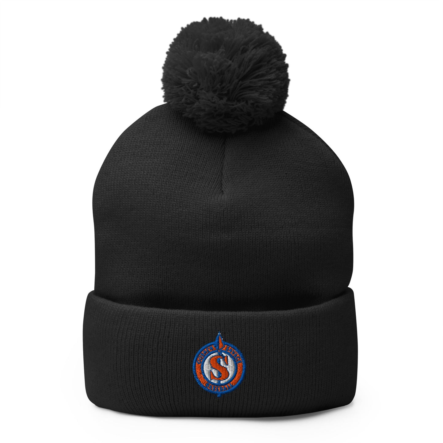 Pom - Pom Beanie | Goshen Savage Baseball | Badge Logo