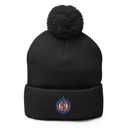 Pom - Pom Beanie | Goshen Savage Baseball | Badge Logo