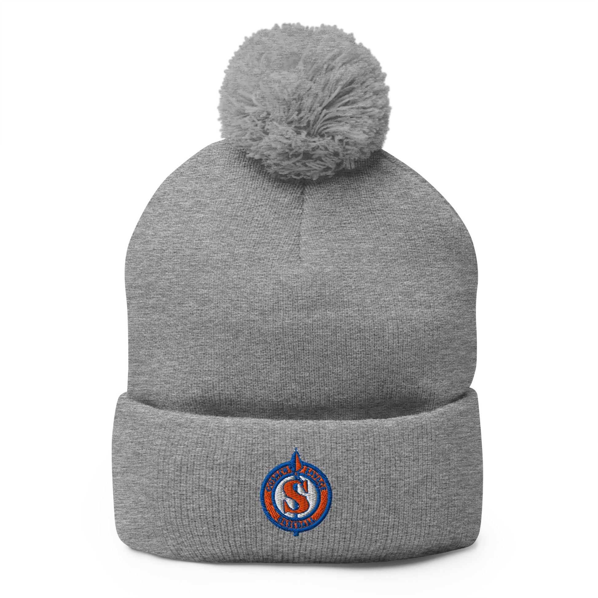 Pom - Pom Beanie | Goshen Savage Baseball | Badge Logo