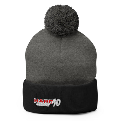 Pom - Pom Beanie | Hard 90 Legacy | Badge Logo