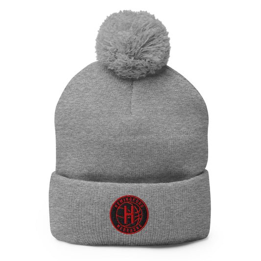 Pom - Pom Beanie | Hemingford Bobcats | Badge Logo