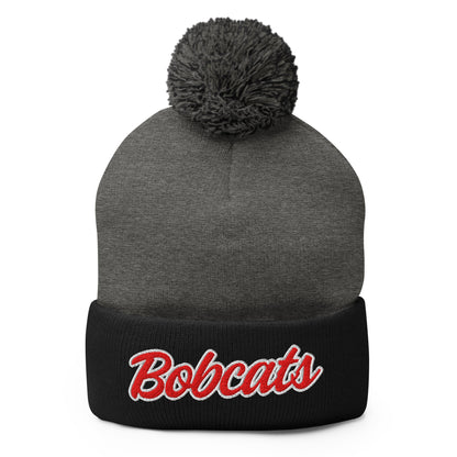 Pom - Pom Beanie | Hemingford Bobcats | Script Logo