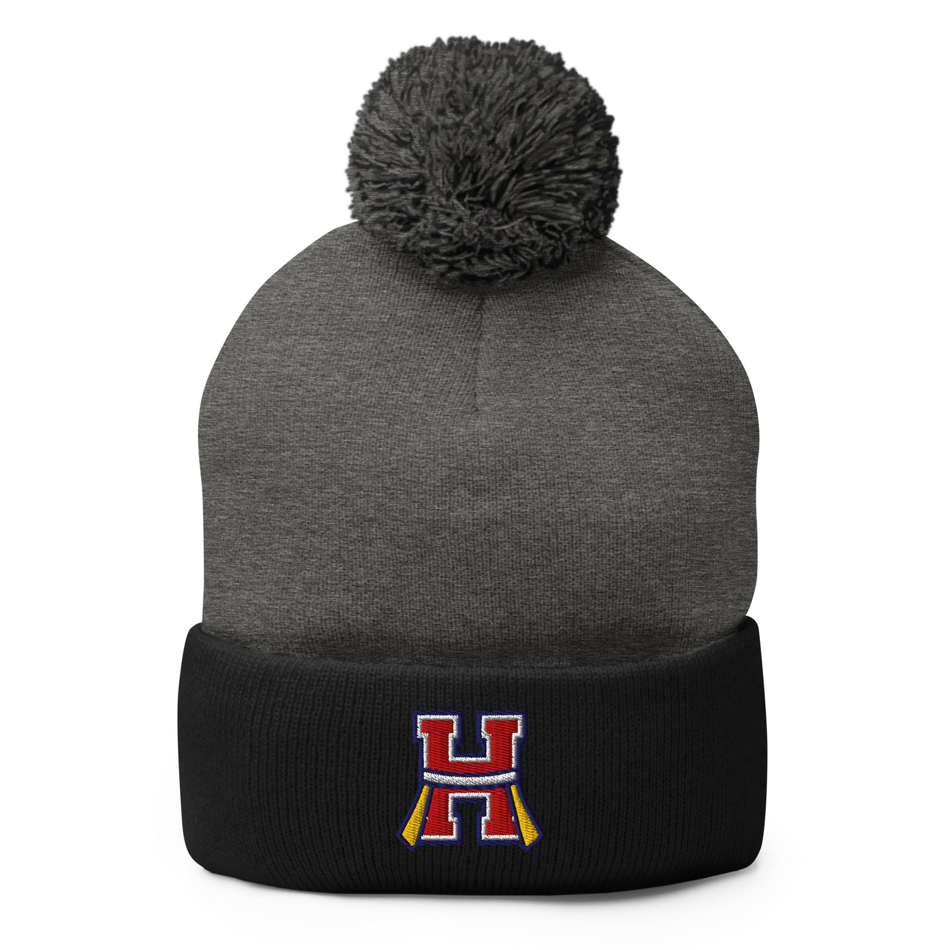 Pom - Pom Beanie | Hornell Flag Football | H Flags Logo