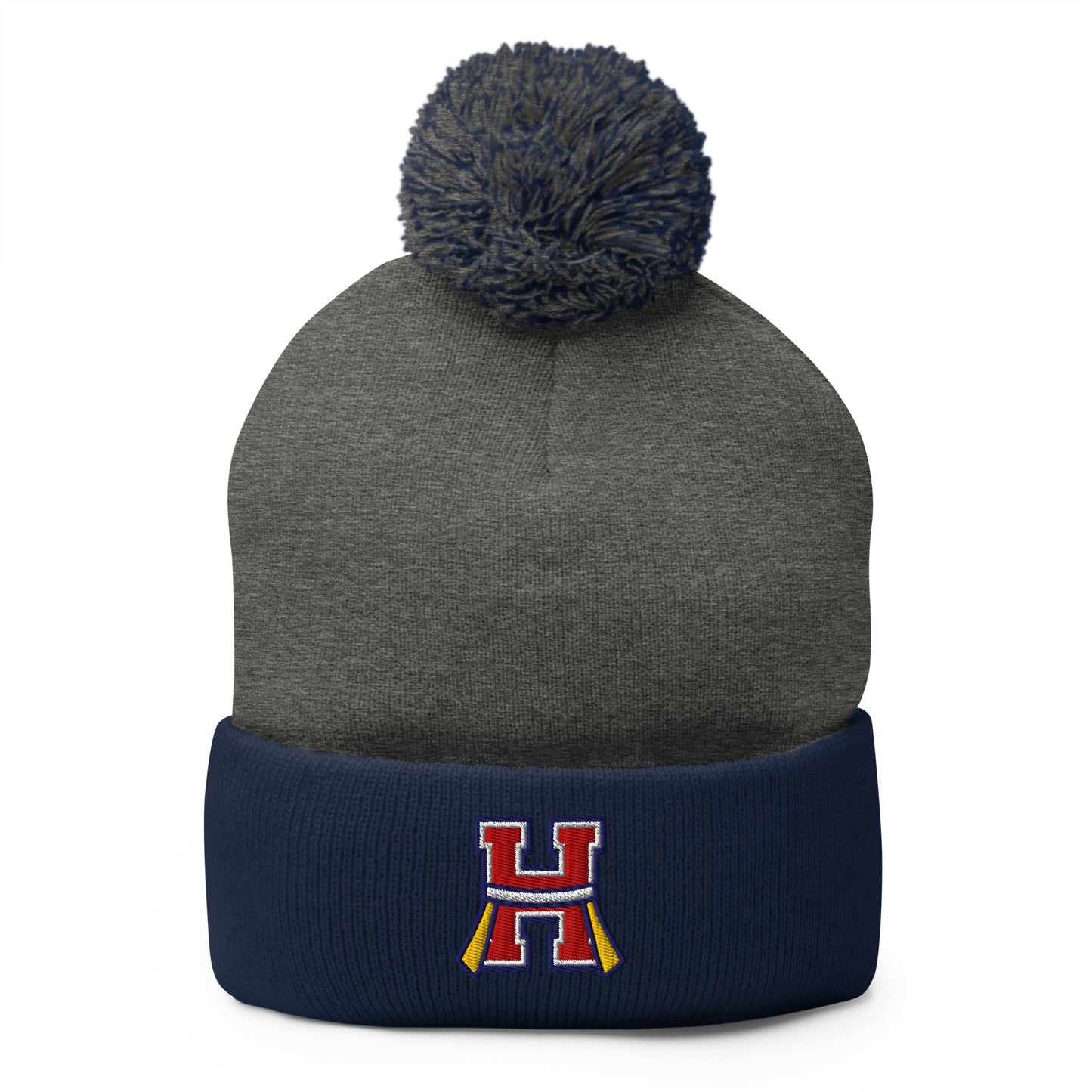Pom - Pom Beanie | Hornell Flag Football | H Flags Logo