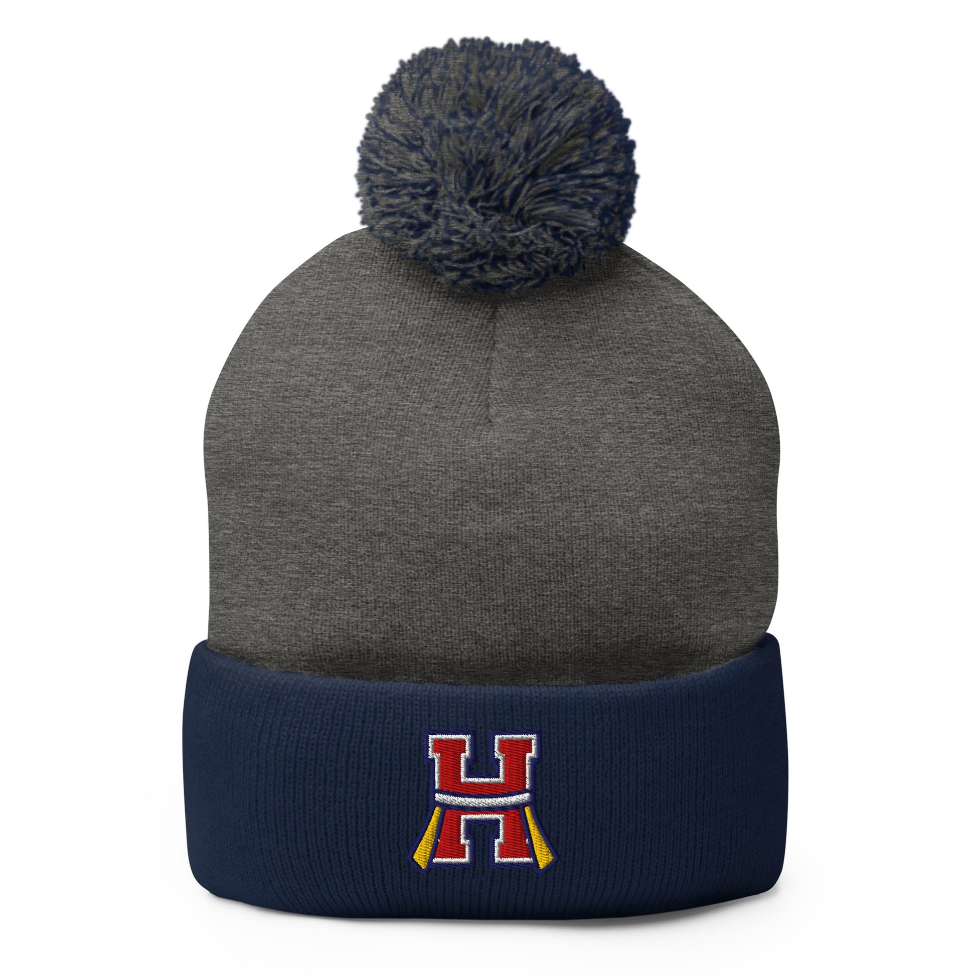Pom - Pom Beanie | Hornell Flag Football | H Flags Logo