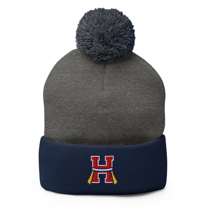 Pom - Pom Beanie | Hornell Flag Football | H Flags Logo