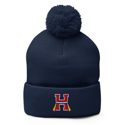 Pom - Pom Beanie | Hornell Flag Football | H Flags Logo