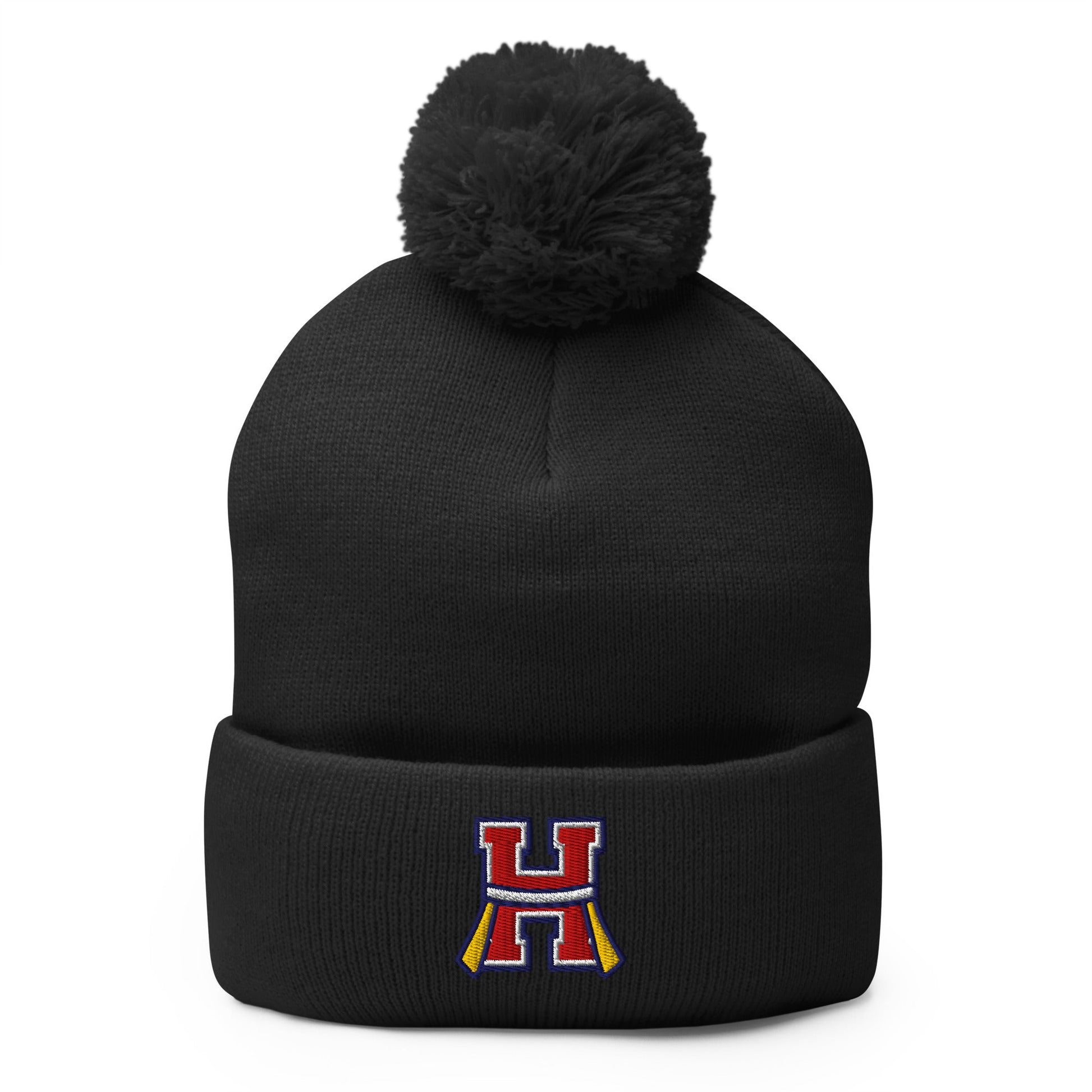 Pom - Pom Beanie | Hornell Flag Football | H Flags Logo