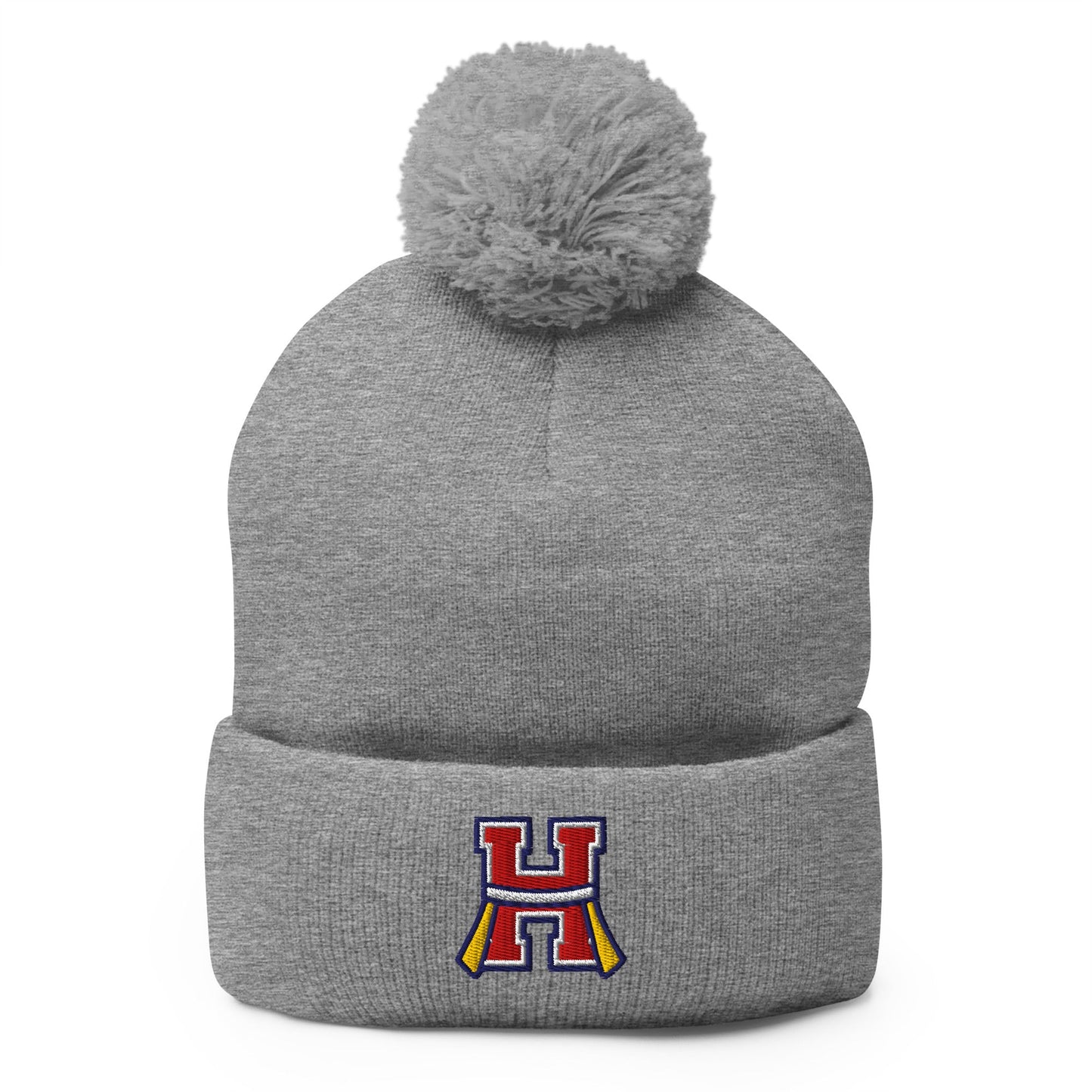 Pom - Pom Beanie | Hornell Flag Football | H Flags Logo