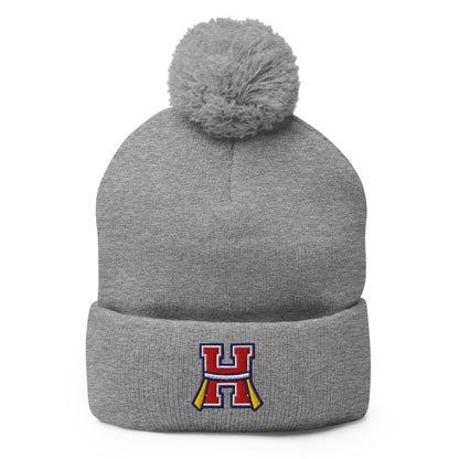 Pom - Pom Beanie | Hornell Flag Football | H Flags Logo