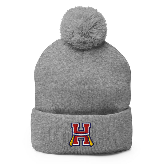 Pom - Pom Beanie | Hornell Flag Football | H Flags Logo