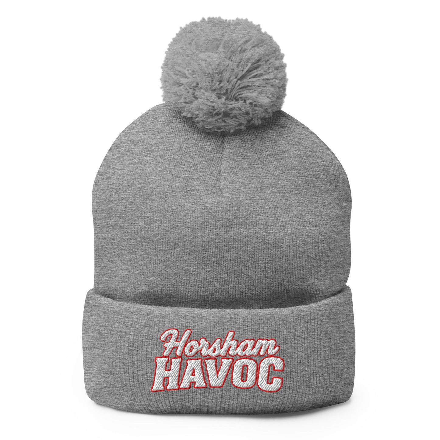 Pom - Pom Beanie | Horsham Travel Baseball | Havoc Logo