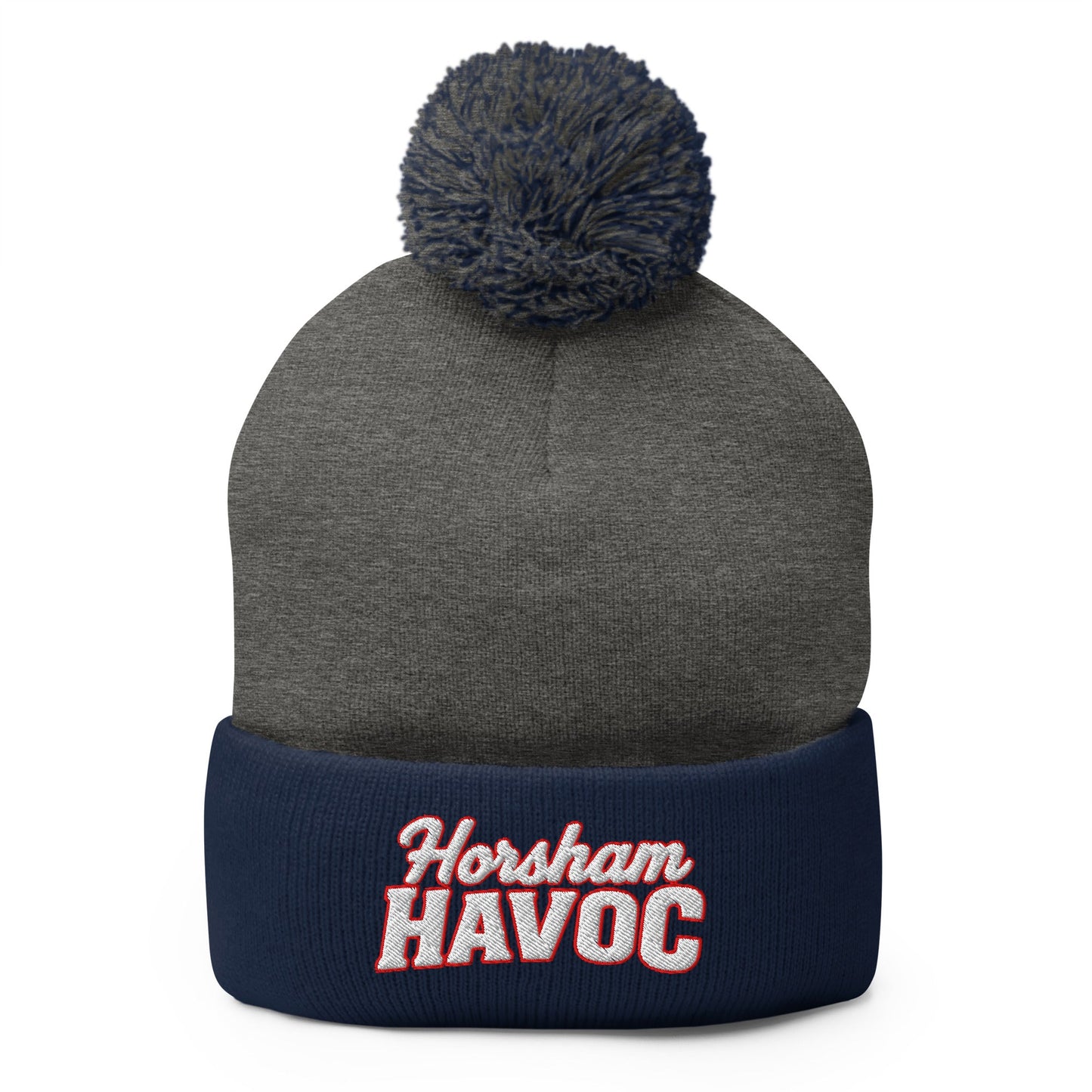 Pom - Pom Beanie | Horsham Travel Baseball | Havoc Logo