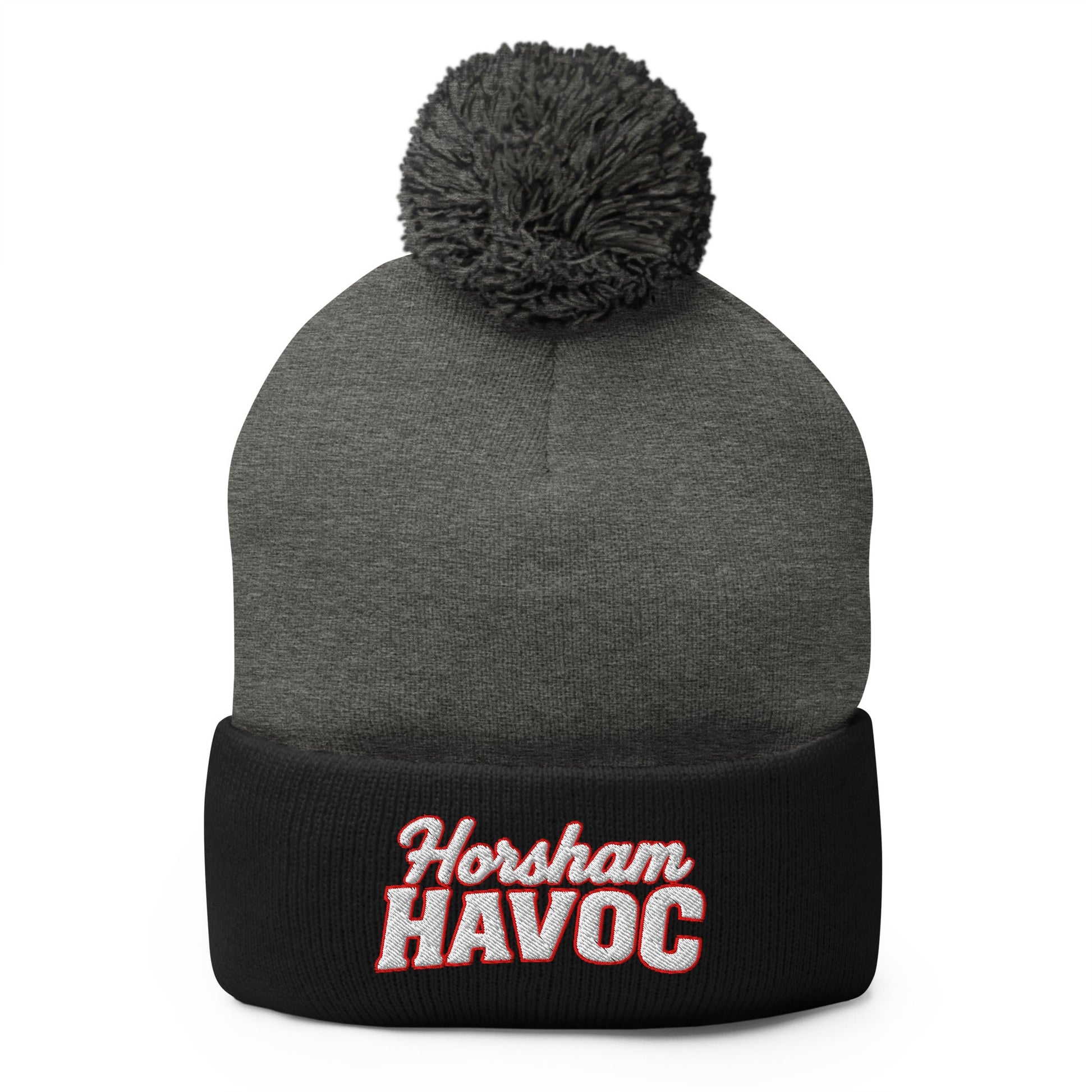 Pom - Pom Beanie | Horsham Travel Baseball | Havoc Logo