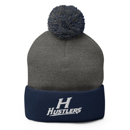 Pom-Pom Beanie | Hustlers Softball | Crest Logo