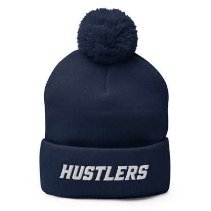 Pom-Pom Beanie | Hustlers Softball | Modern Script Logo