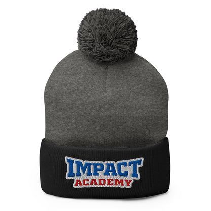 Pom - Pom Beanie | Impact Academy | Icon Logo