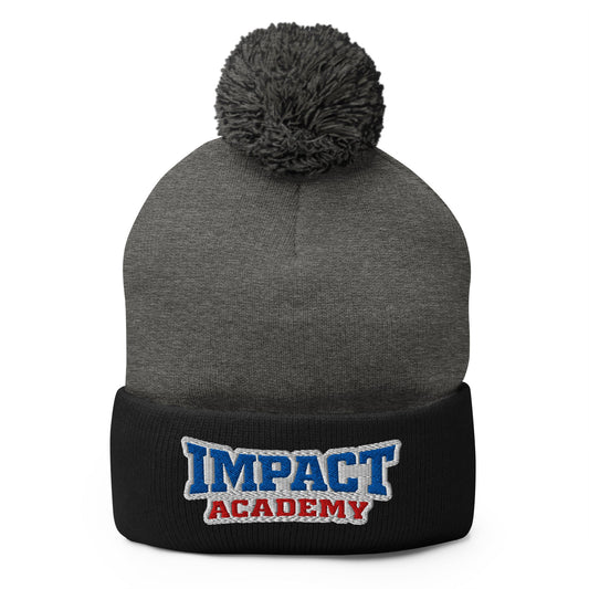 Pom - Pom Beanie | Impact Academy | Icon Logo