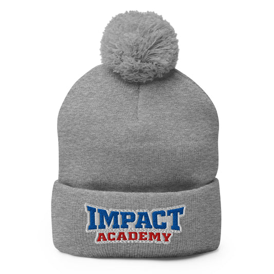 Pom - Pom Beanie | Impact Academy | Icon Logo