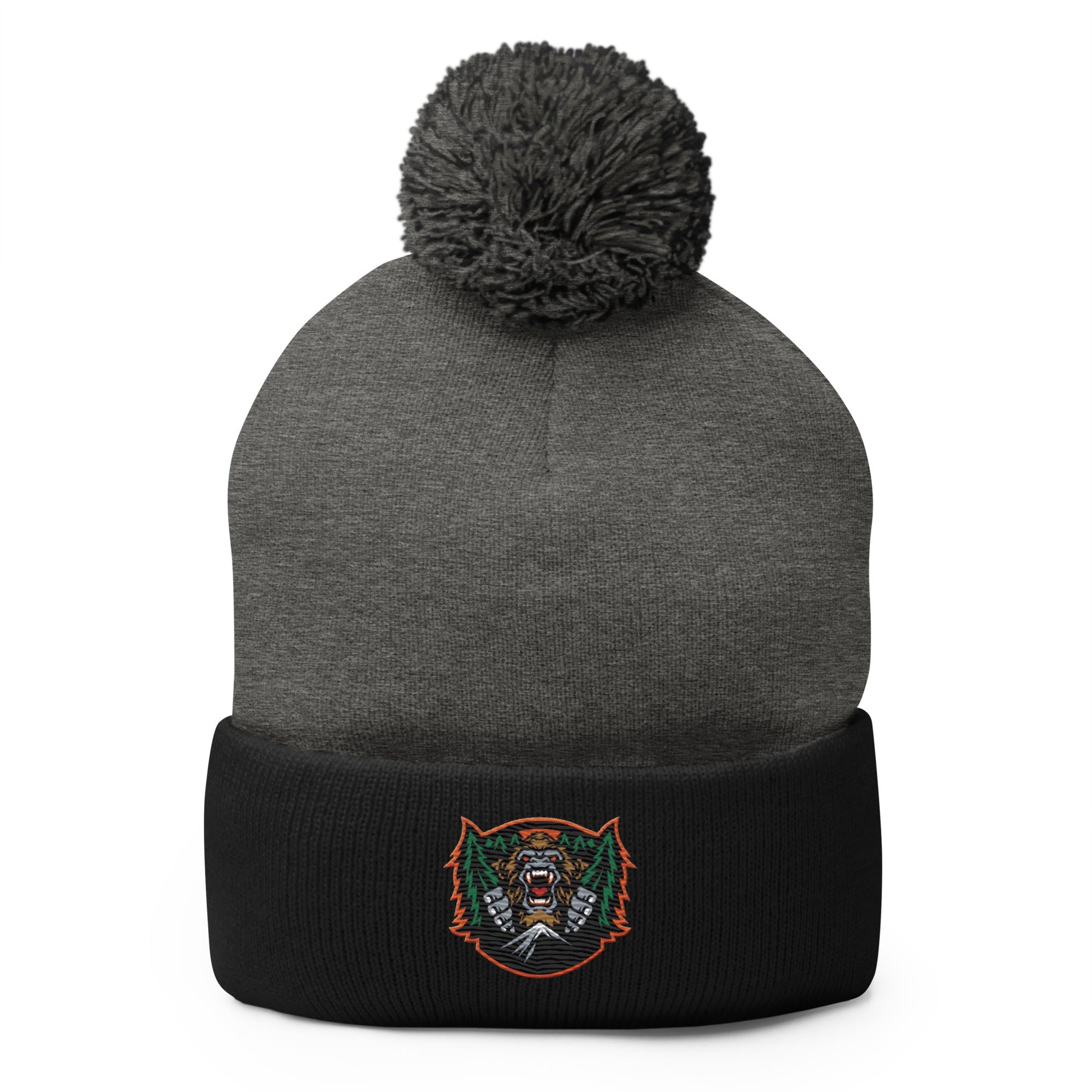 Pom - Pom Beanie | JBLM Bigfoot Hockey Team | Mascot Logo