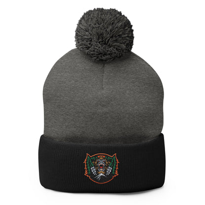Pom - Pom Beanie | JBLM Bigfoot Hockey Team | Mascot Logo