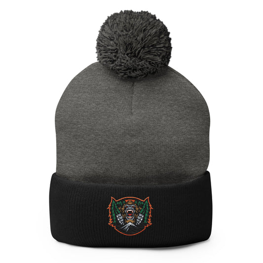Pom - Pom Beanie | JBLM Bigfoot Hockey Team | Mascot Logo