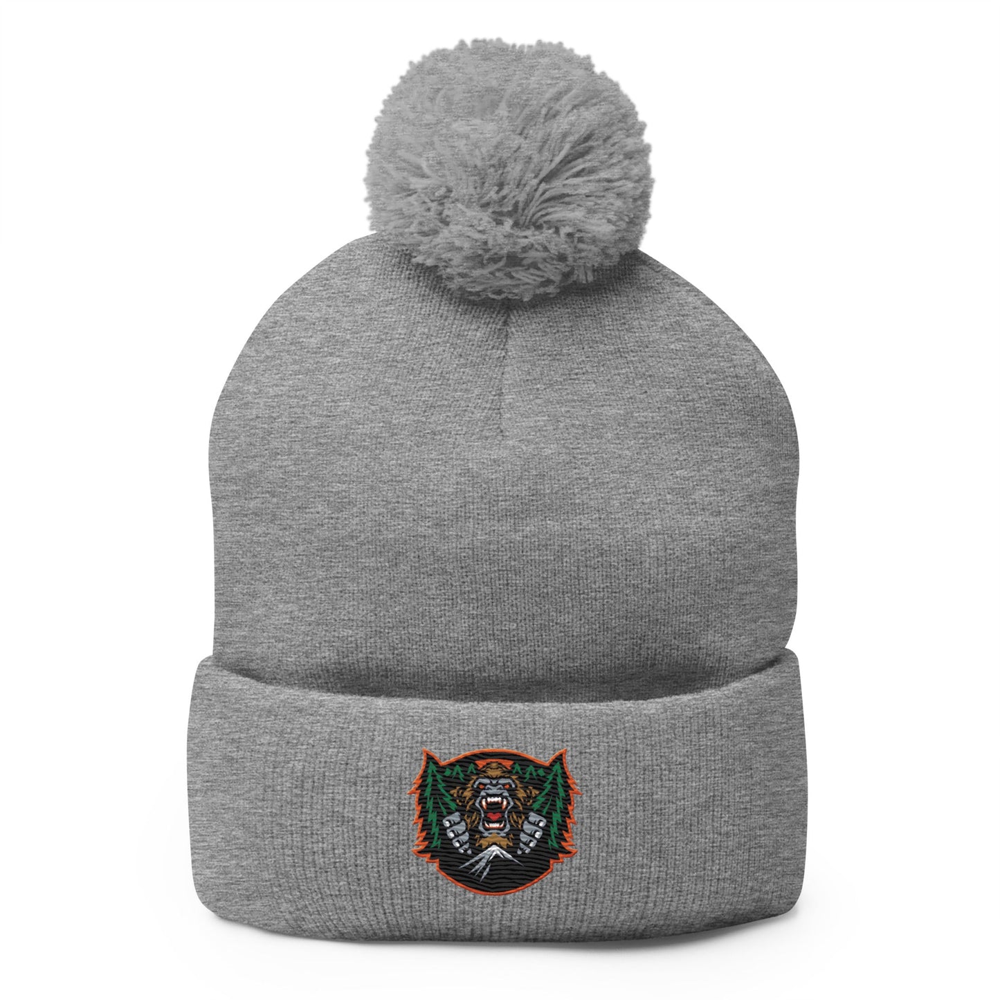Pom - Pom Beanie | JBLM Bigfoot Hockey Team | Mascot Logo