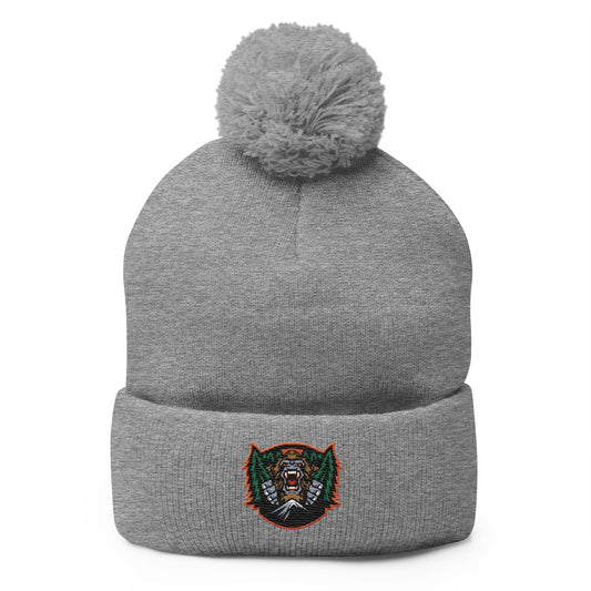 Pom - Pom Beanie | JBLM Bigfoot Hockey Team | Mascot Logo
