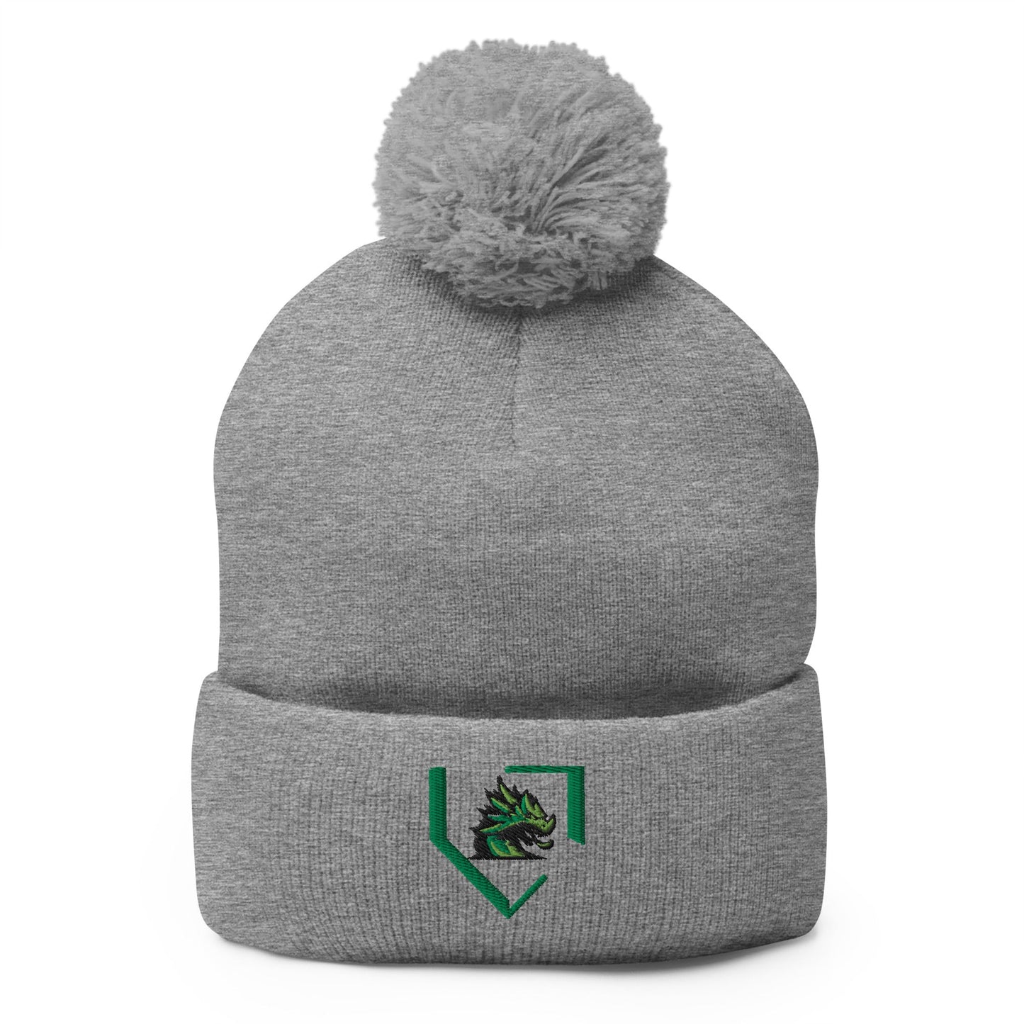 Pom - Pom Beanie | John Cooper Baseball | Home Dragon Logo
