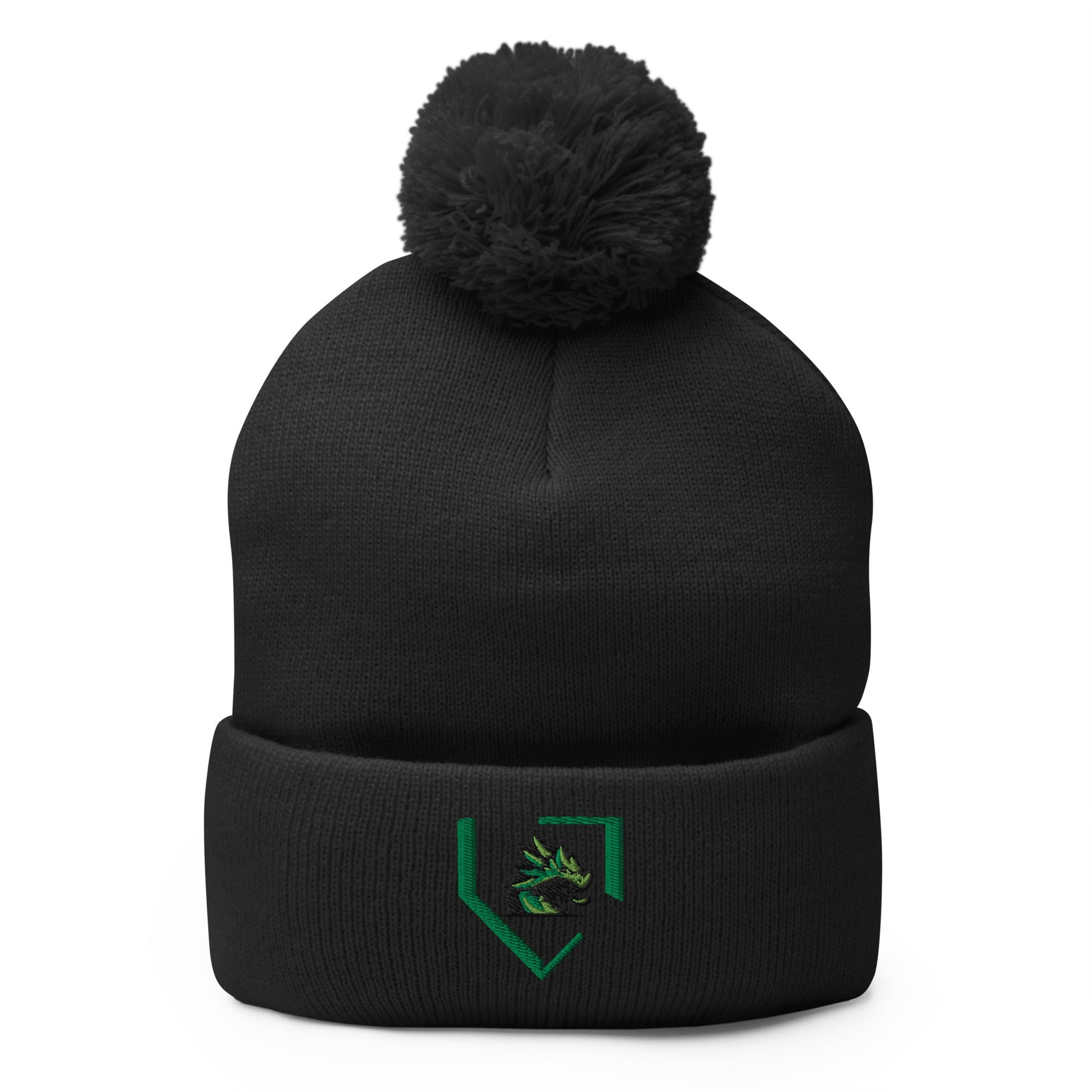Pom - Pom Beanie | John Cooper Baseball | Home Dragon Logo
