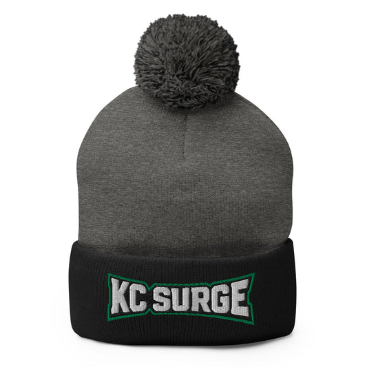 Pom - Pom Beanie | Kansas City Surge | High Voltage Logo