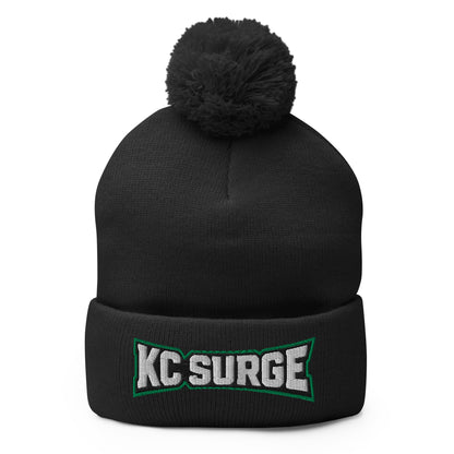 Pom - Pom Beanie | Kansas City Surge | High Voltage Logo