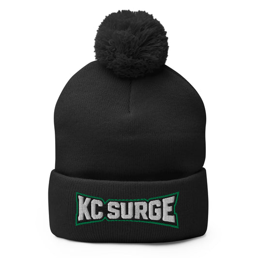 Pom - Pom Beanie | Kansas City Surge | High Voltage Logo