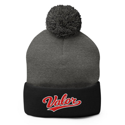 Pom - Pom Beanie | Kansas Valor Fan Gear | The Standard Logo
