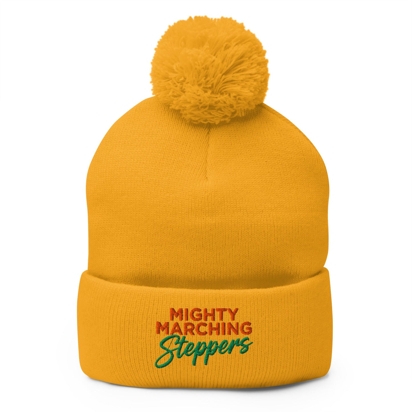 Pom - Pom Beanie | KC Mighty Marching Steppers | Script Logo