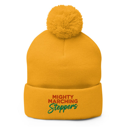 Pom - Pom Beanie | KC Mighty Marching Steppers | Script Logo