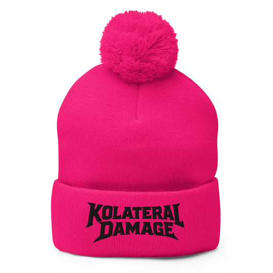Pom-Pom Beanie | Kolateral Damage E-Sports | Shield Logo