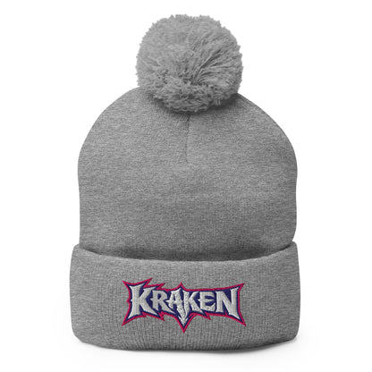 Pom - Pom Beanie | Kraken Fastpitch | Script Logo